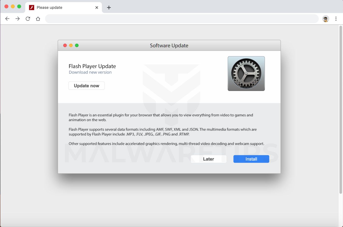 update adope flash player for mac